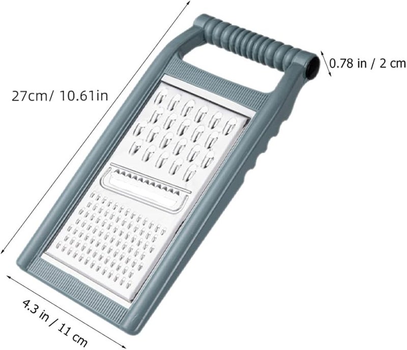 مبشرة جبن يدوية خضراء بمقبض مانع للانزلاق وقطاعة بطاطس وخضروات متعددة الوظائف - Image 2